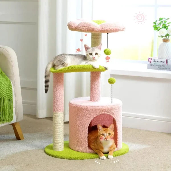 Arbre a chat fleur design