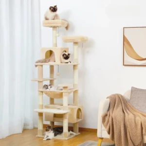 Grand arbre a chat pas cher beige maison