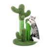 Griffoir cactus a coté d'un chat